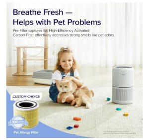 Purificador de Aire LEVOIT – HEPA y Tecnología de Filtración 3 en 1 para Hogar (Core300-P, Blanco) - Imagen 2