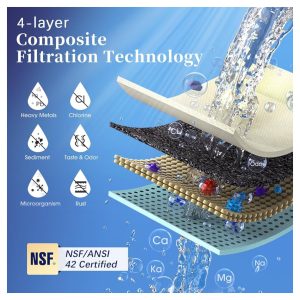 Ecoviva Under Sink Reverse Osmosis Water Filtration System, 8 Stages, 600 GPD, High Efficiency - Image 2