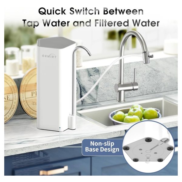 Ecoviva Under Sink Reverse Osmosis Water Filtration System, 8 Stages, 600 GPD, High Efficiency
