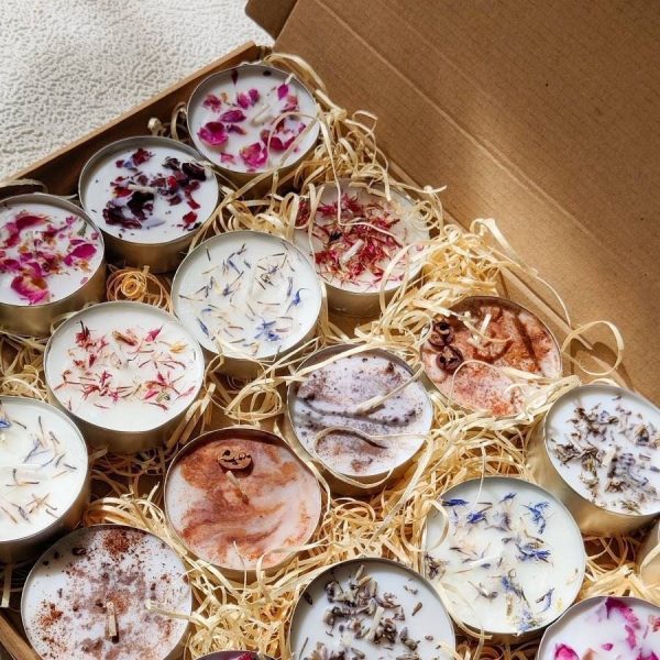 Velas Tealight Naturales – Set Aromático de 10 Unidades