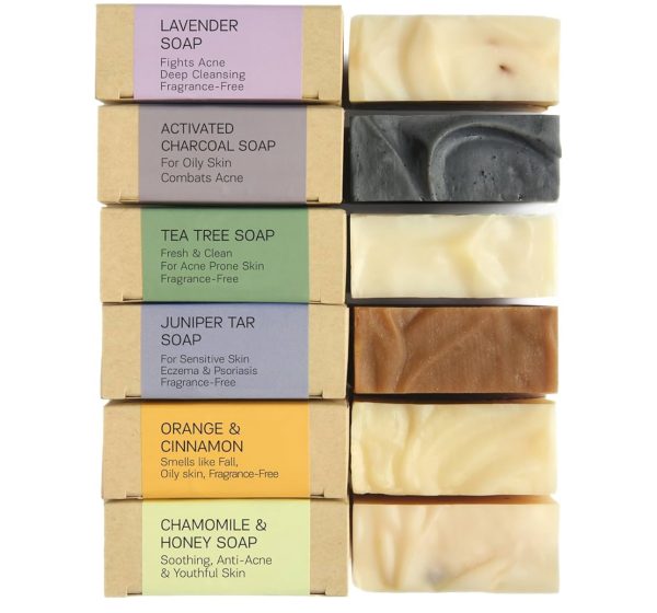 Jabones Artesanales Naturales – Set de 6 Barras para Piel Grasa